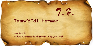Tasnádi Herman névjegykártya